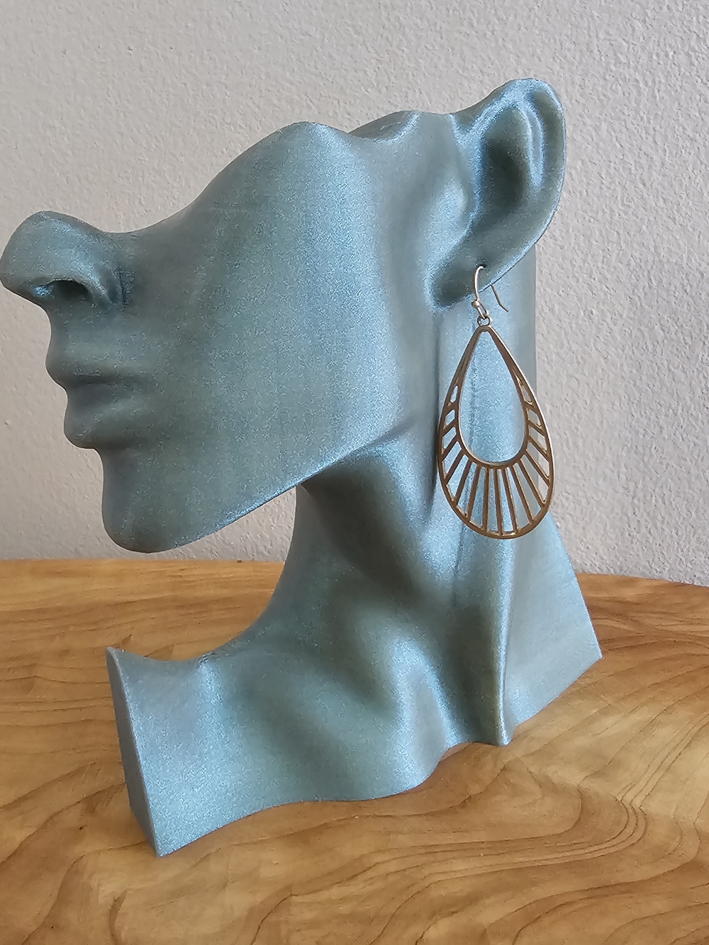 Openwork Teardrop Dangle Earrings - Picture 2 of 5